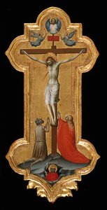 Prozessionskreuz mit der Heiligen Maria Magdalena und einem gesegneten Einsiedler, 1392-95