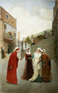 Das Treffen von Dante und Beatrice, 1889