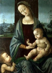 Madonna mit Kind und dem kleinen St. Johannes dem Täufer