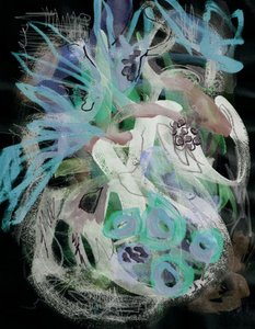 Abstrakt stimmungsvolles blaues dunkles Hintergrund