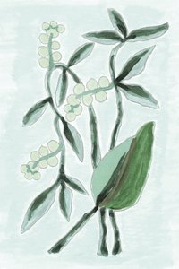 Grüne Botanische Aquarelle