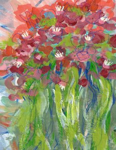 Lebendiges florales Abstrakt