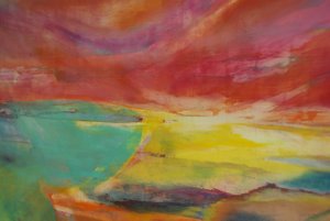 Zwischen Land und Meer, Landschaft, 2016 (Detail) von Lou Gibbs
