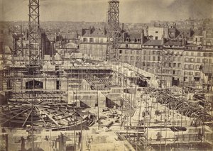 Bau der Pariser Oper (Palais Garnier) 25. März von Louis Emile Durandelle