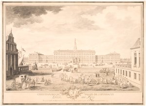 Christiansborg Palast in Kopenhagen von Louis Auguste Le Clerc