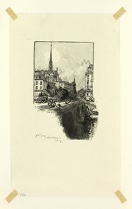 Le Pont Saint-Michel, Platte zwölf aus Le Long de la Seine et des Boulevards von Louis Auguste Lepère