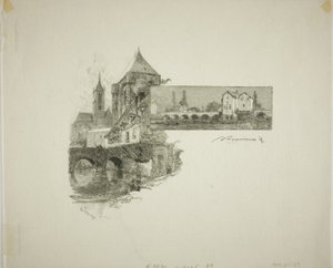 Moret: die Holz-Mühle von Louis Auguste Lepère