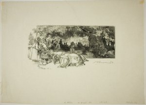 Kantine von Mutter Pichard, in der Nähe von Gorge aux Loups von Louis Auguste Lepère