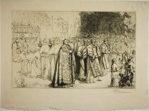 Wiedereintritt der Prozession in die Kathedrale von Nantes
