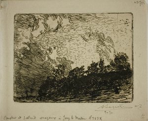 Stürmischer Sonnenuntergang, Jouy-le-Moutier
