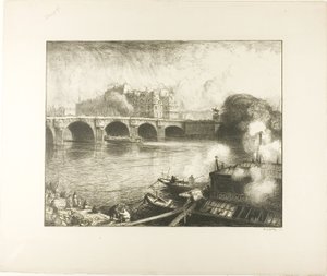 Die Pont Neuf, Paris von Louis Auguste Lepère