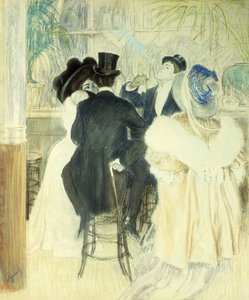 Figuren in einem Café von Louis Auguste Mathieu Legrand