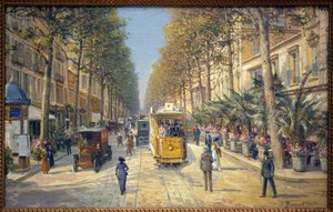 Avenue de la Gare in Nizza (heutige Avenue Jean Médecin) von Louis Beroud