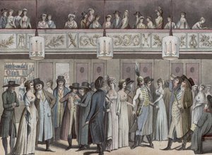 Foyer des Théâtre Montansier im Palais-Royal. Sammlung Hippolyte Destailleur (1822-1893)