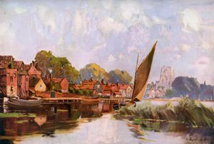 Am Fluss bei Beccles, Suffolk von Louis Burleigh Bruhl