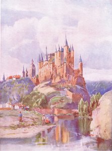 Der Alcazar, Segovia, aus Hutchinsons Picturesque Europe, veröffentlicht von Hutchinson & Son, ca. 1930 von Louis Burleigh Bruhl