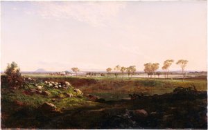 Mount Fyans Woolshed, die Woolshed bei Camperdown, 1869 von Louis Buvelot