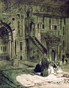In der Moschee des Sultan Hassan, Kairo, Ägypten, 1928