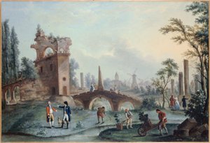 Ansicht der Monceau-Gärten, um 1778