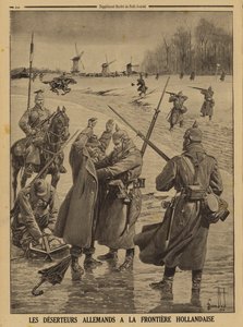 Deserteure der deutschen Armee werden an der niederländischen Grenze festgenommen, Erster Weltkrieg von Louis Charles (after) Bombled