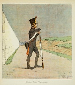Illustration aus dem Buch „The Memorial of Saint Helene“ von Graf Emmanuel de Las Cases: Student der Polytechnischen Schule von Louis Charles Bombled