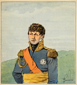 Illustration von Louis Bombled (1862-1927) aus dem Buch „Das Memorial von Saint Helena“ von Graf Emmanuel de Las Cases (1766-1842): Porträt von Marschall Victor (Claude Victor Perrin) von Louis Charles Bombled