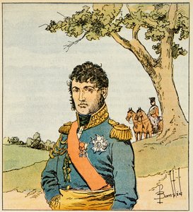 Illustration von Louis Bombled aus dem Buch „Das Memorial von Saint Helene“ von Graf Emmanuel de Las Cases: Porträt des Marschalls Jean de Dieu Soult, Herzog von Dalmatien von Louis Charles Bombled