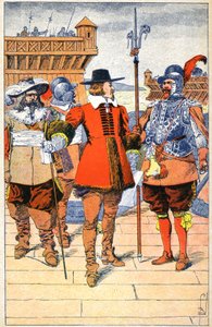 Richelieu bei der Belagerung von La Rochelle von Louis Charles Bombled