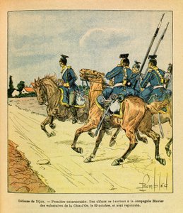 Die Ost-Armee von Eugene Sergeant, illustriert von Louis Bombled: Verteidigung von Dijon am 29. Oktober von Louis Charles Bombled