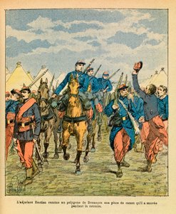 Die Ost-Armee von Eugene Sergeant, illustriert von Louis Bombled: Wachtmeister Bastien bringt ein gerettetes Kanonenstück zurück von Louis Charles Bombled