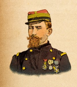 Die östliche Armee von Eugene Sergeant, bekannt als Grenest, illustriert von Louis Bombled (1862-1927) (Französisch-Deutscher Krieg; Feldzug von 1870-1871): Porträt von General Cremer (1840-1876), Privatbesitz
