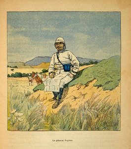 Der Krieg in Madagaskar - Anekdotische Geschichte der französischen Expeditionen von 1885-1895: Porträt von General Voyron (1838-1921)