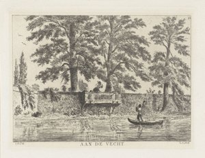 Gespräch über die Gartenmauer (An der Vecht) von Louis Charles Hora Siccama