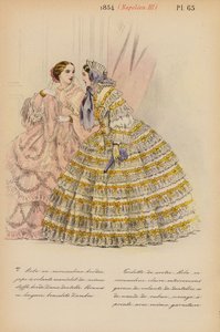 Französische Mode: 1854, Napoleon III. (Farblithografie) von Louis Colas