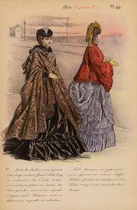 Französische Mode: 1870, Napoleon III. (Farblithografie) von Louis Colas