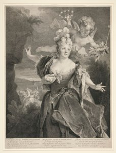 Porträt von Marie Anne de Chateauneuf (genannt Duclos) von Louis Desplaces