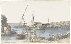 Ansicht von Tarent und Hafen von Luogo Vivo (Voyage en Italie, en Sicile et à Malte- 1778)
