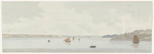 Ansicht eines Teils des Mare Piccolo (Voyage en Italie, en Sicile et à Malte - 1778) von Louis Ducros