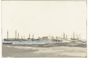 Hafen von Barletta mit Schiffen