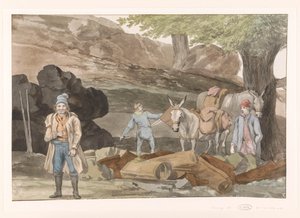 Aufenthalt bei der Grotte delle Capre an der Grenze bei Nemorosa und Fredda Reise nach Italien, Sizilien und Malta - 1778 (Serientitel)