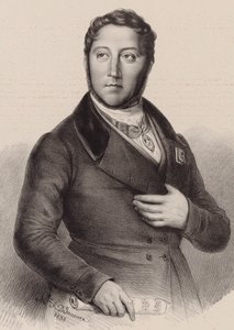 Porträt des Komponisten Gioachino Antonio Rossini, 1838 von Louis Dupré