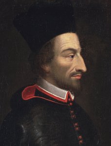 Porträt von Cornelius Jansen, genannt Jansenius, Bischof von Ypern (Detail) von Louis Dutielt