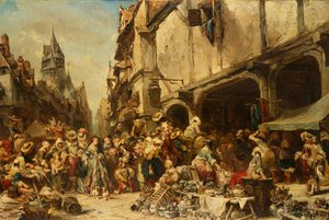 Der Marktplatz von Eugene Isabey