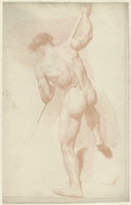 Männlicher Akt, stehend, von hinten gesehen von Louis Fabritius Dubourg