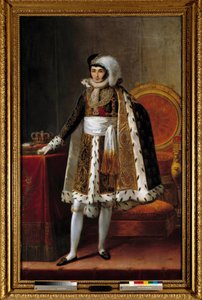 Ganzkörperporträt von Jerome Bonaparte (1784-1860), König von Westphalen. Im Kostüm als Kommandeur des Ordens der Königlichen Krone von Westphalen, um 1810