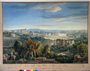 Ansicht des Celian-Hügels, Rom, ca. 1800 von Louis Francois Cassas