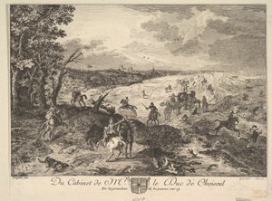 Raub auf einer Straße nach einem Gemälde in der Sammlung des Duc de Choiseul
