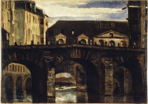 Die Kleine Brücke und die Saint-Charles-Brücke, ca. 1825