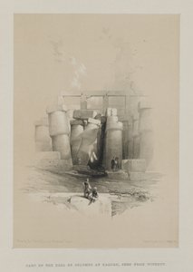 Ägypten und Nubien, Band II: Teil der Säulenhalle in Karnak, Theben von Louis Haghe