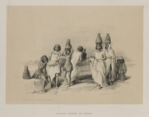 Ägypten und Nubien, Band I: Nubische Frauen in Kortie, am Nil von Louis Haghe